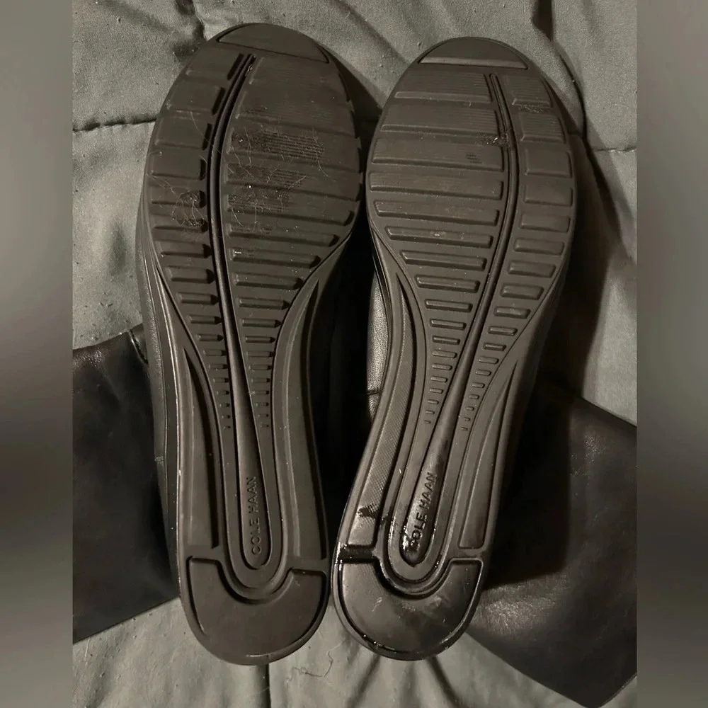 Cole Haan Ontario waterproof wedge black boots size 6.5B